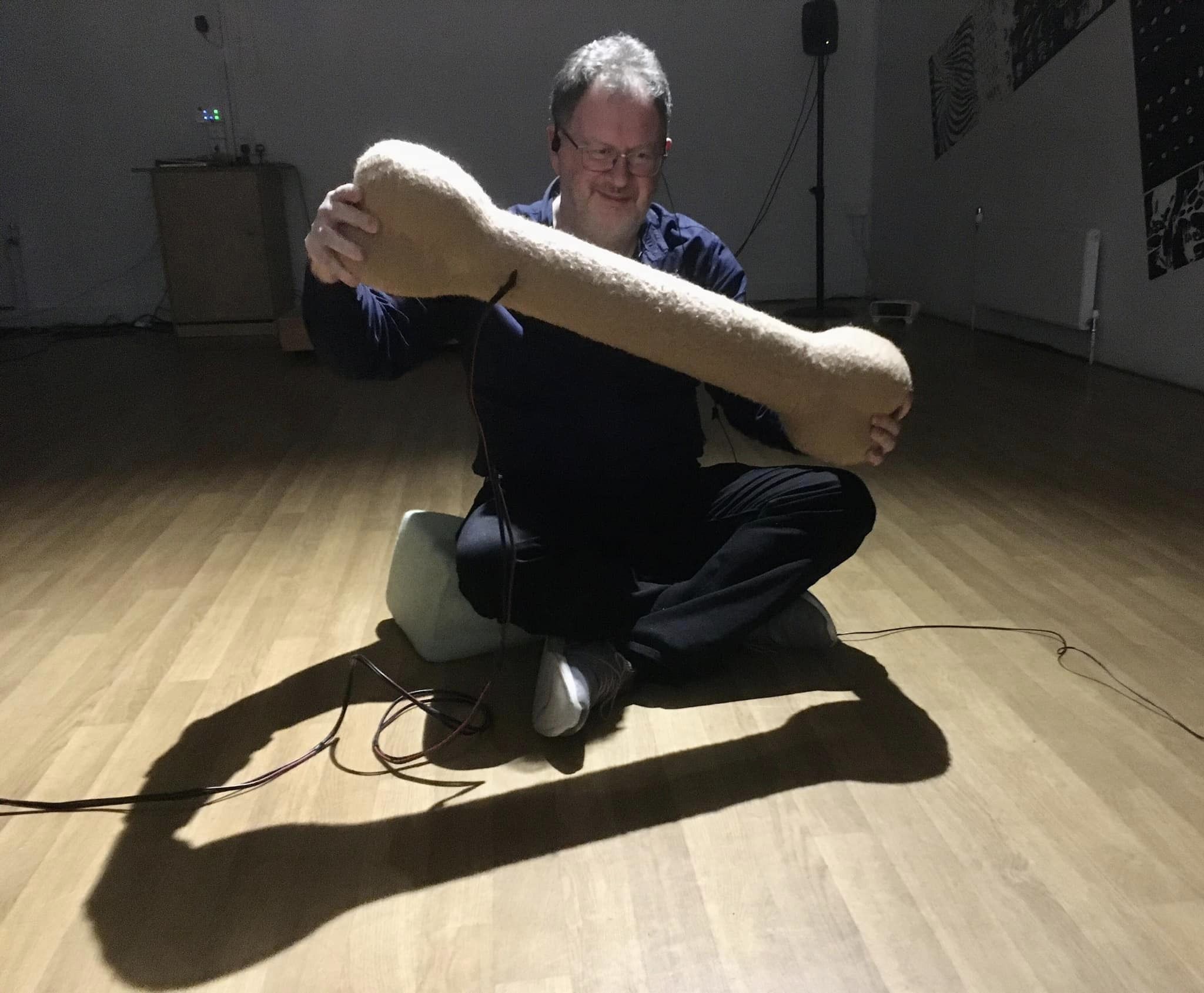 User with bone conductor