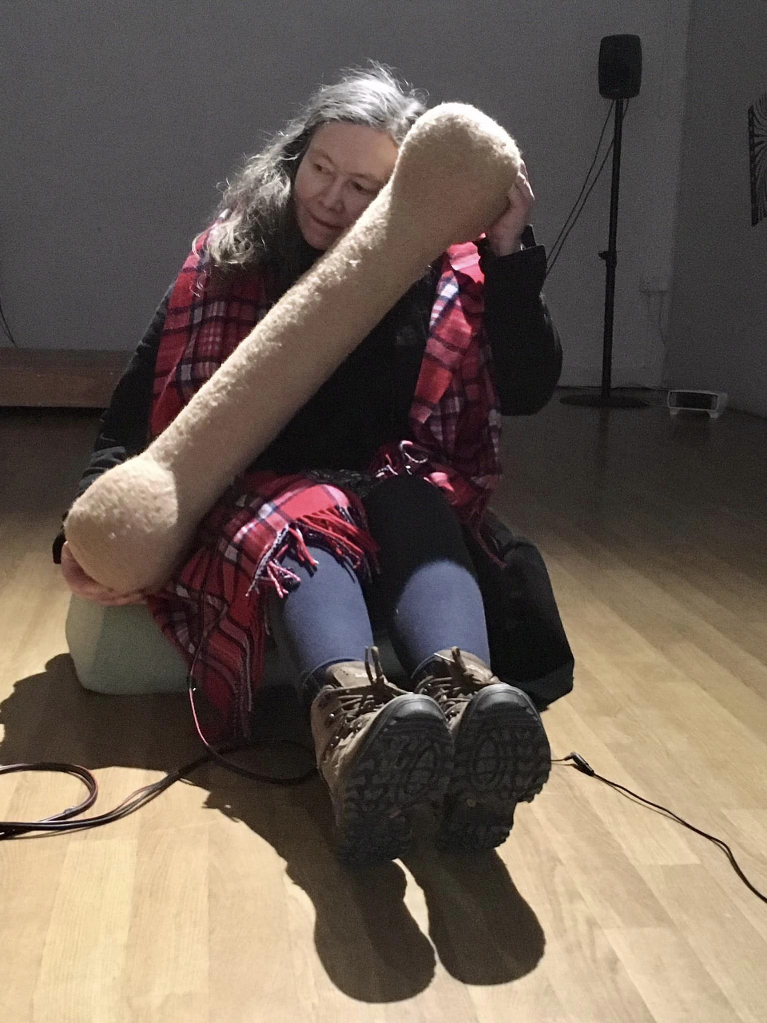 User with bone conductor