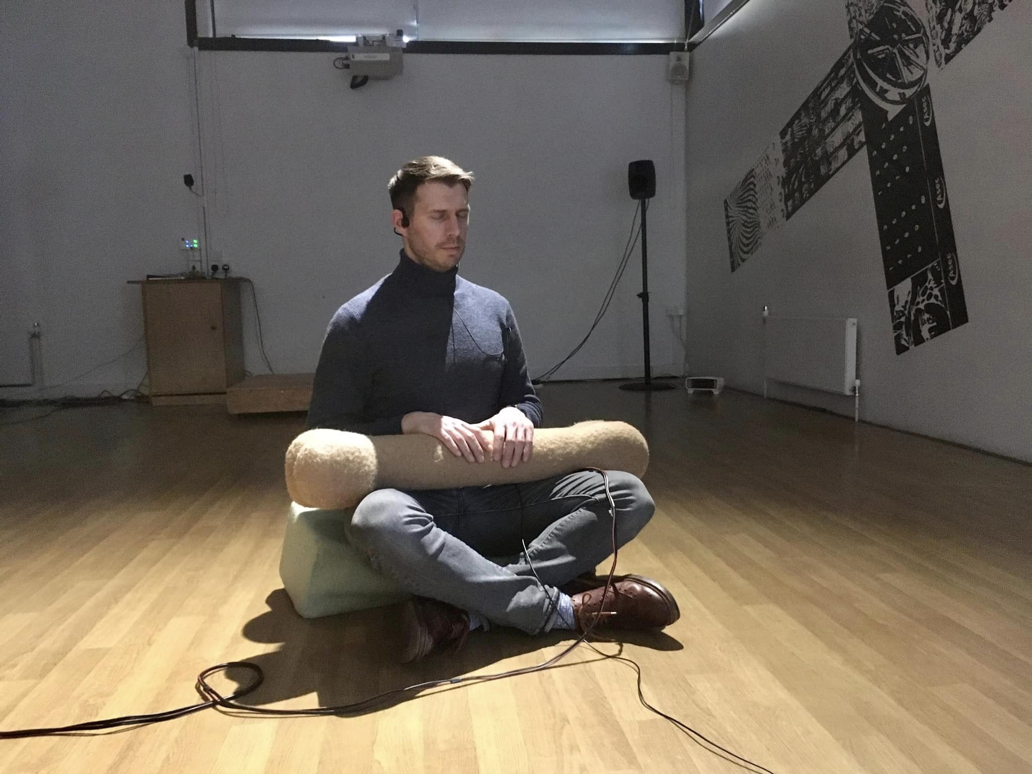 User with bone conductor